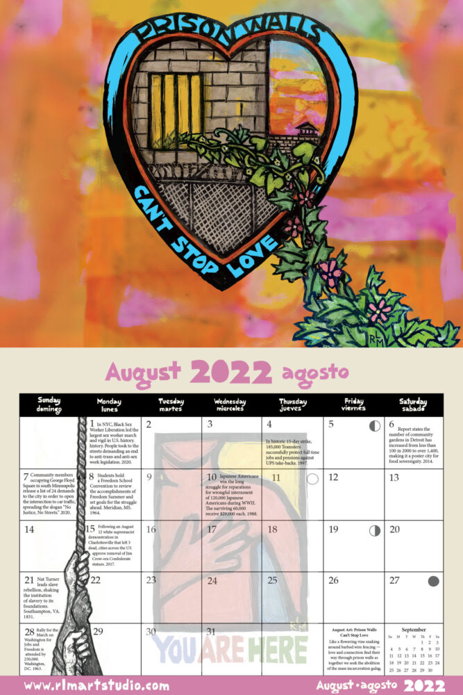 2022 Ricardo Levins Morales Liberation Wall Calendar - Art For Justice