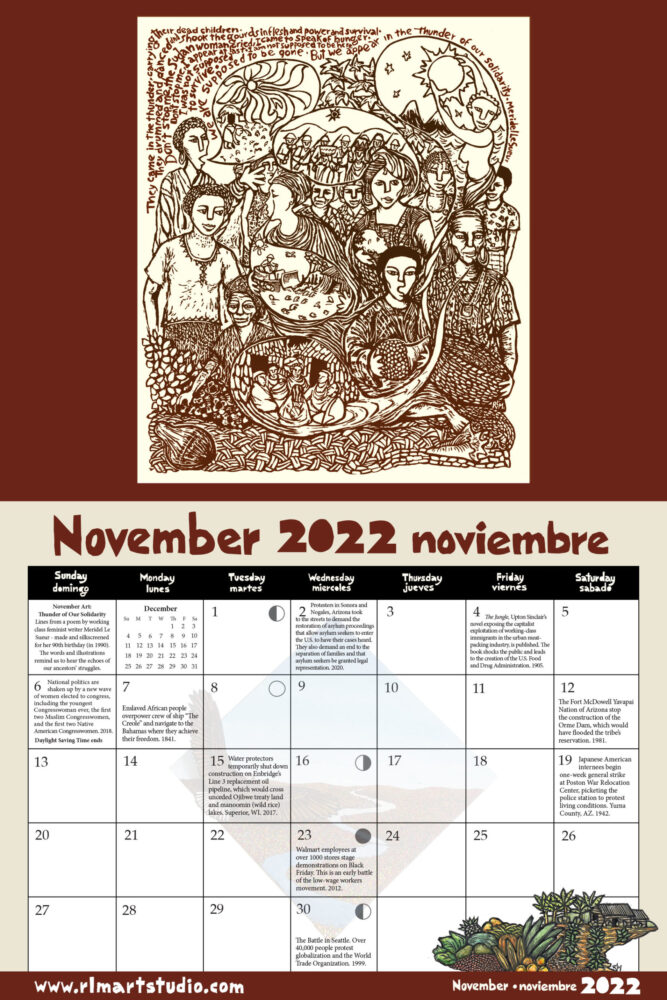 Yavapai County Christmas Break 2022 2022 Ricardo Levins Morales Liberation Wall Calendar - Art For Justice