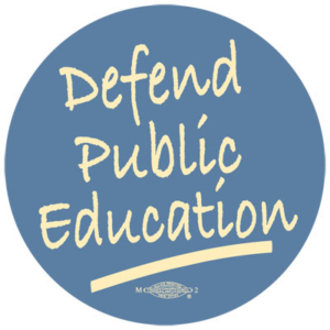 Defend Public Education Button by RLM Arts
