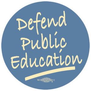 Defend Public Education Button by RLM Arts