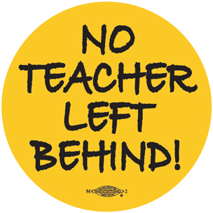No Teacher Left Behind - Education button by RLM Arts