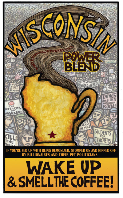 Wisconsin Power Blend - Union Power Artwork by Ricardo Levins Morales