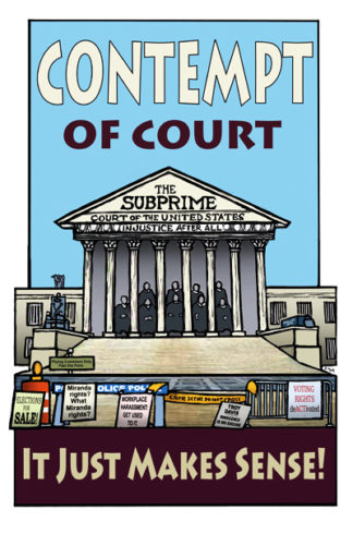 Contempt of Court - Poster by Ricardo Levins Morales