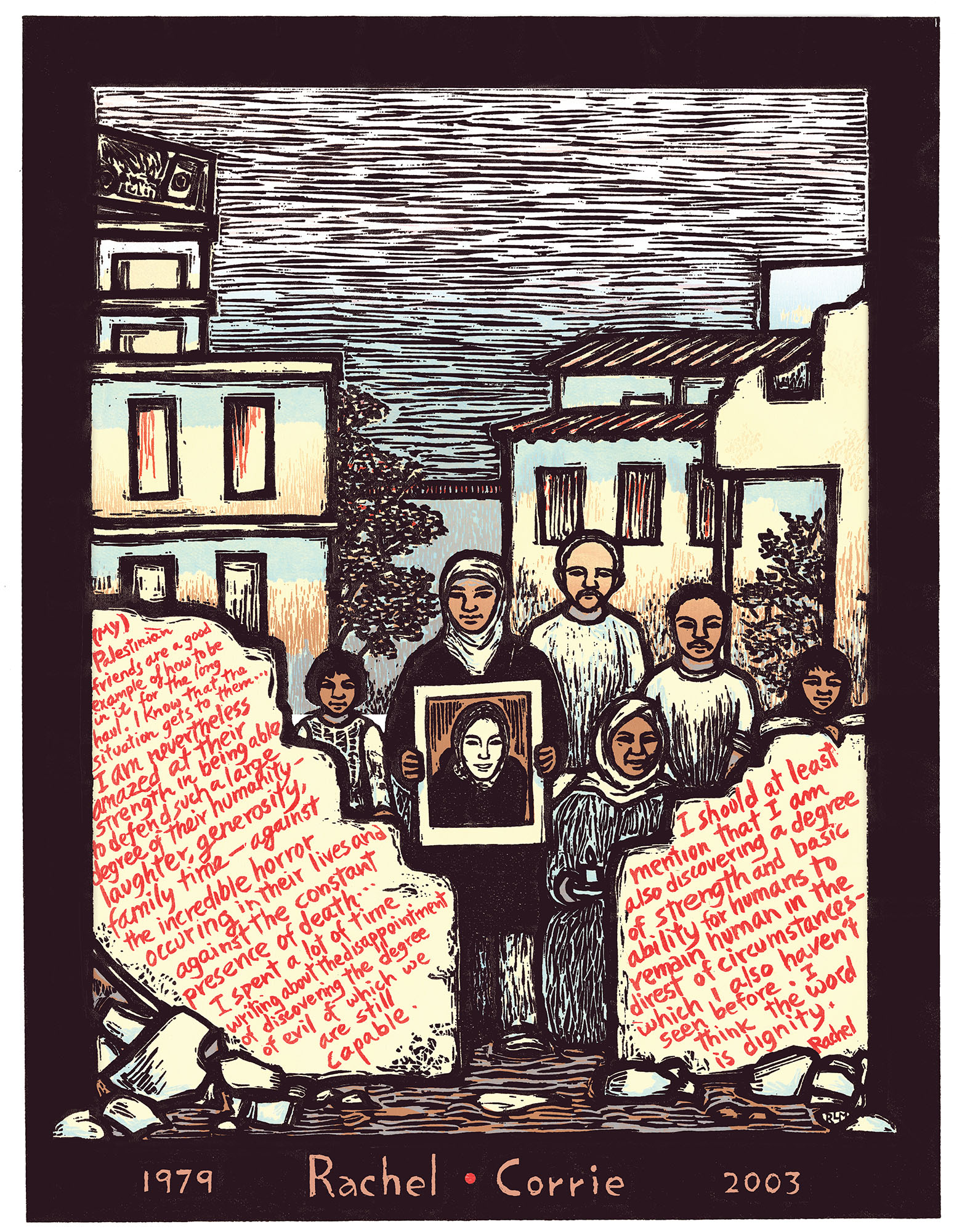 Rachel Corrie - Palestinian Human Rights Remembrance Poster by Ricardo Levins Morales