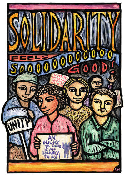 nc097 Solidarity Feels So Good - Notecard by RLM Arts