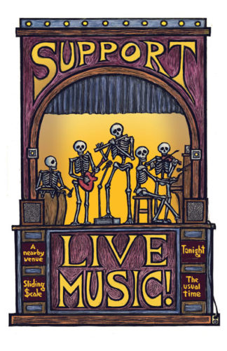 Live Music - Musicians Poster by Ricardo Levins Morales