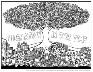 2023 Liberation Calendar Coloring Page