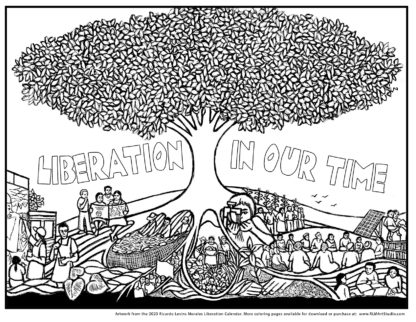 2023 Liberation Calendar Coloring Page