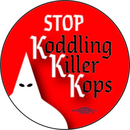 Stop KKK - Button by Ricardo Levins Morales Art Studio