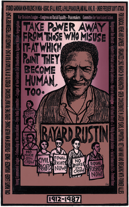 Bayard Rustin - Artwork by Ricardo Levins Morales