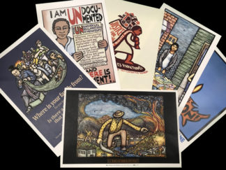 immigration stories 6 poster pack featuring original art by Ricardo Levins Morales