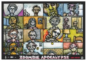 Zoombie Apocalypse Notecard by Ricardo Levins Morales