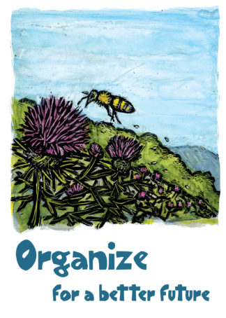 Organize for a better future (bee) - notecard