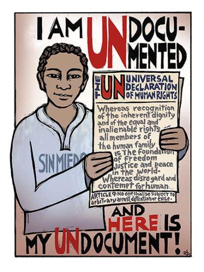 UnDocument - Artwork by Ricardo Levins Morales