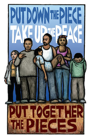 Take up the Peace - Poster by Ricardo Levins Morales Art Studio