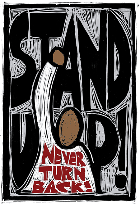 Stand Up (Notecard) - Ricardo Levins Morales Art Studio Store