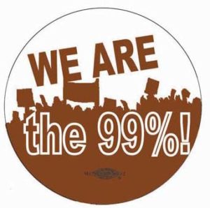 We Are The 99% -- Social Change Button by Ricardo Levins Morales