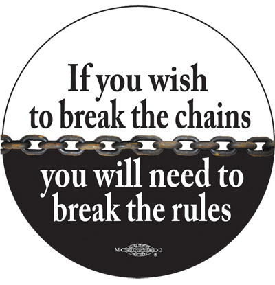 Break The Chains - Button by RLM Arts