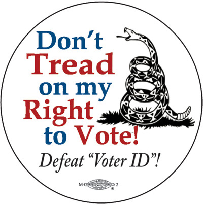 Don't Tread on my Right to Vote - Button by RLM Arts