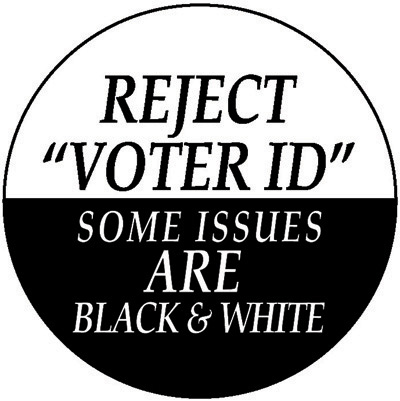 Reject Voter ID - Voting Rights Button by RLM Arts