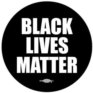 B746 Black Lives Matter Simple Black Button - RLM Arts