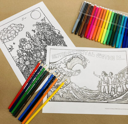 Coloring Pages: "Environmental Justice" and "Wildflowers"
