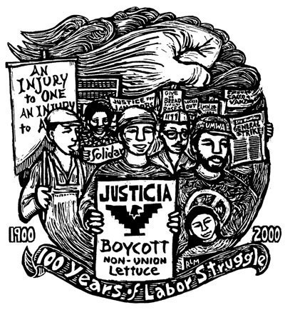 100 Years of Labor Struggle (Notecard) by Ricardo Levins Morales