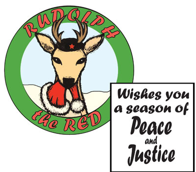 Rudolph the Red - Holiday Card by RLM Arts