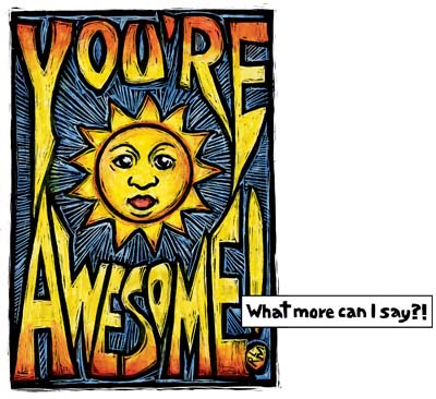 You're Awesome (Notecard) - Thank You Card by Ricardo Levins Morales