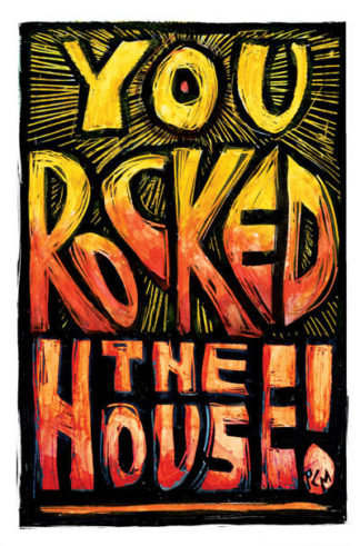 nc273 You Rocked the House - Notecard by RLM Arts