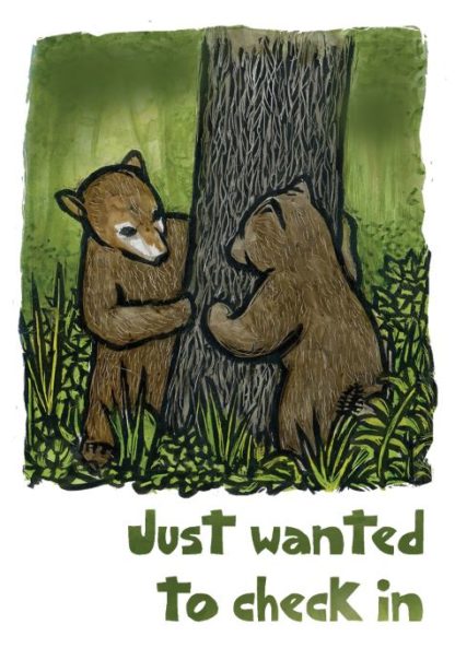 nc359 Check In (Bear Cubs) Greeting Card
