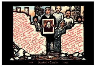 Rachel Corrie palestine solidarity card