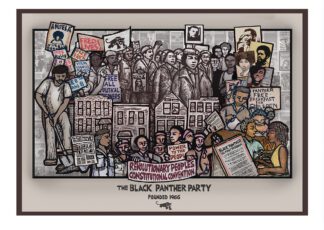 Black Panther Party commemmorative poster by Ricardo Levins Morales