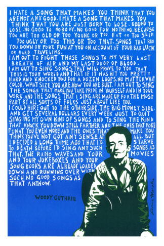 Woody Guthrie Poster by Ricardo Levins Morales