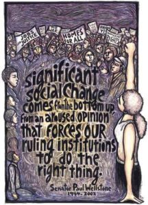 Paul Wellstone Memorial - Artwork by Ricardo Levins Morales