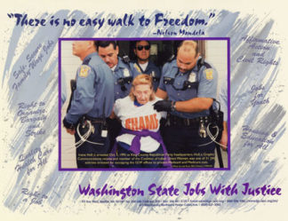 No Easy Walk - Washington State Jobs with Justice Poster by Ricardo Levins Morales