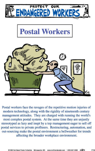 Endangered Workers - Postal Workers Labor Movement Poster by Ricardo Levins Morales