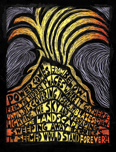 Volcano - Inspirational Poster by Ricardo Levins Morales
