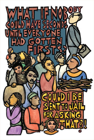 Firsts - Economic Justice Poster by Ricardo Levins Morales