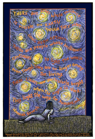 There are Stars - Hannah Sanesh Remembrance Poster by Ricardo Levins Morales