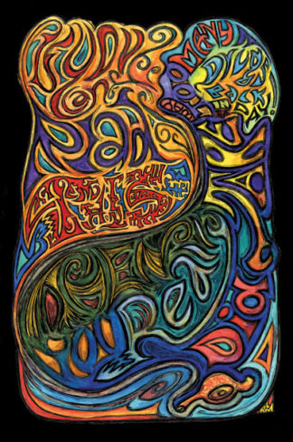 If You Can Read This - Hippie Psychadelic Poster by Ricardo Levins Morales