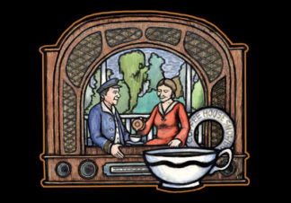 Radio Days - Coffee Artwork by Ricardo Levins Morales