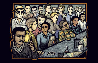 Lunch Counter, Civil Rights commemorative Poster by Ricardo Levins Morales