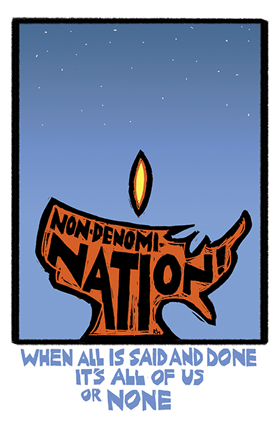 Non-DenomiNation - Poster by Ricardo Levins Morales