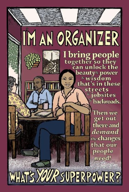 pc111 I'm An Organizer postcard - front