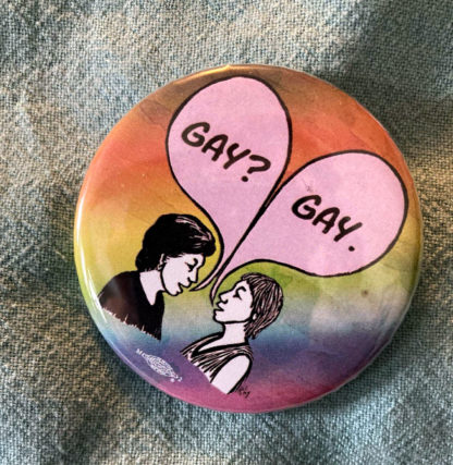 say gay pin button
