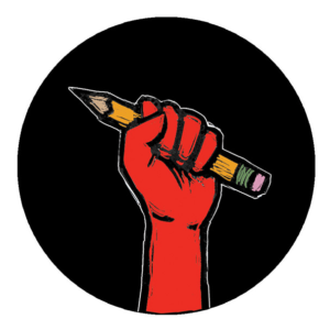 Teacher Fist - Button by Ricardo Levins Morales Art Studio